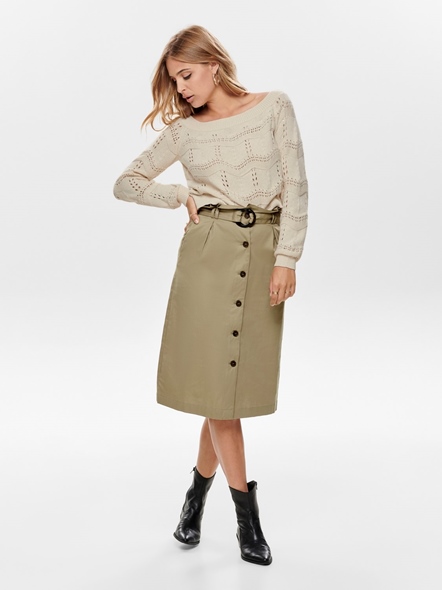 ONLKATE HW BELTED MIDI SKIRT PNT