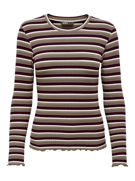 ONLEMMA LS O-NECK STRIPE TOP JRS NO