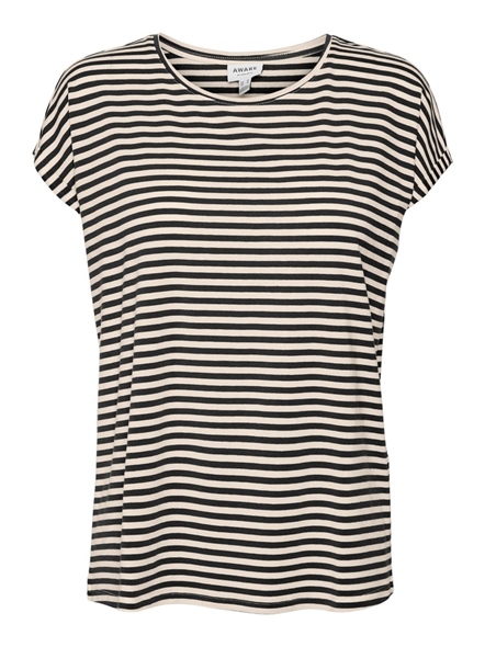 VMAVA PLAIN SS TOP STRIPE GA JRS  N