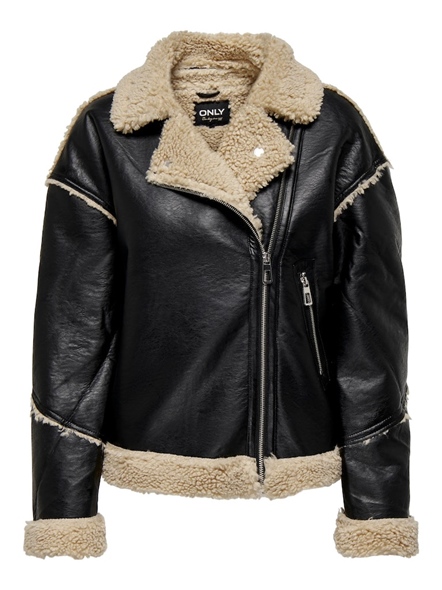 ONLWILMA FAUX LEATH SHERPA JACKET C