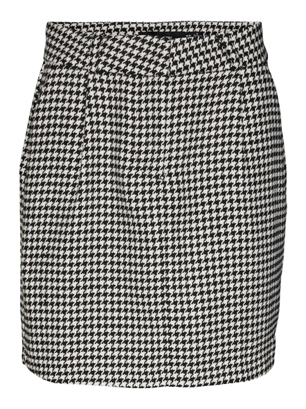 VMHARPER HR SHORT HOUNDSTOOTH SKIRT