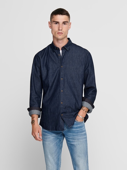 ONSASK LS CHAMBRAY SHIRT NOOS